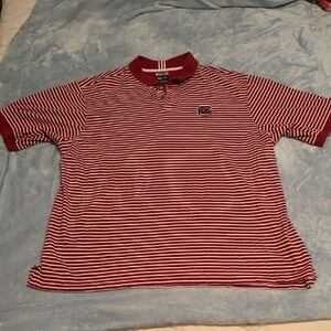 South Carolina Gamecocks Adidas Red and White Striped Golf Shirt Size XL (0728C)